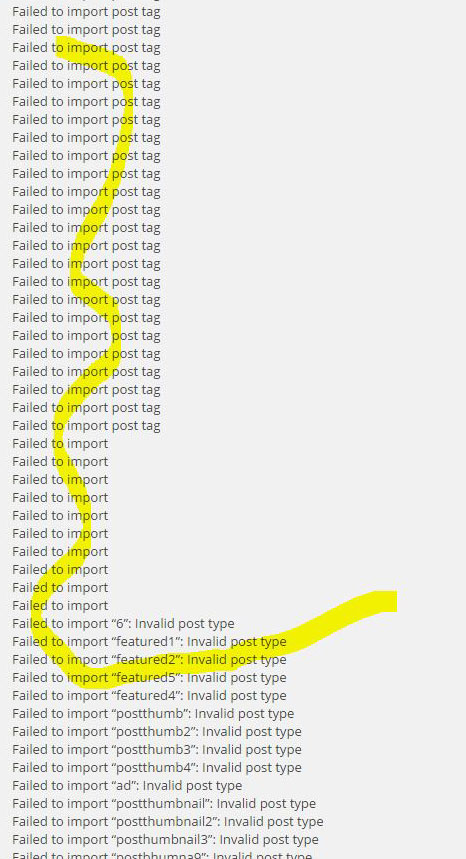 Workaround for Failed to Import in WordPress