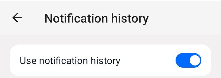 Android Notification History